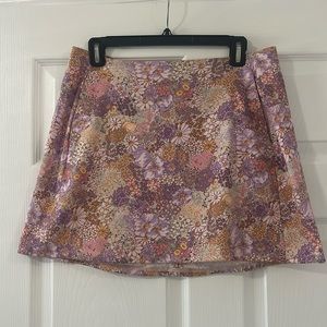 Floral mini skirt